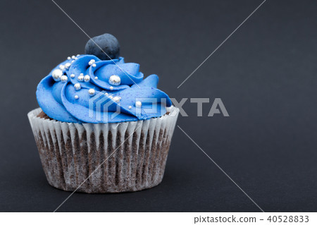 cupcake on black background cupcake on black background 40528833