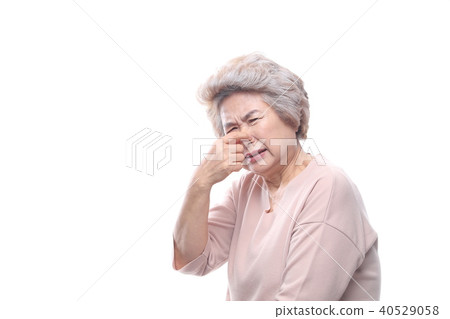 Asian facial expressions, senior, middle-aged, elderly, grandmother, mask, fine dust, health 40529058