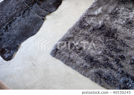 Dark gray soft carpet cement floor from above Dark gray soft carpet cement floor from above 40530245