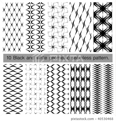 Collection of geometric seamless pattern. - Stock Illustration ...