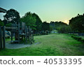 Morning scenery of a campsite 40533395