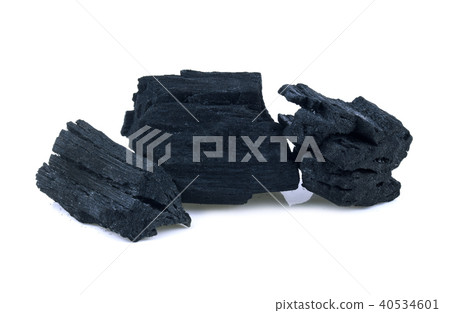 charcoal isolated on white background charcoal isolated on white background 40534601