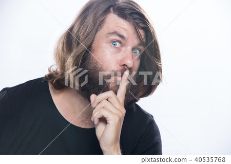 Hush shh silence  gesture. Showing silence gesture 40535768