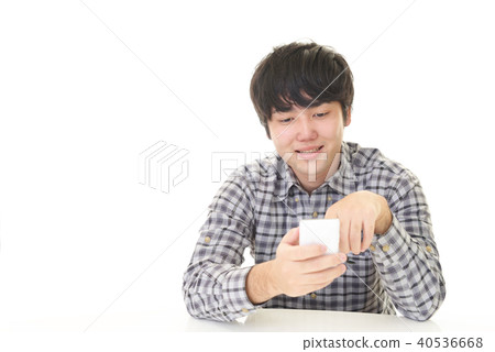 Men with smartphones Men with smartphones 40536668