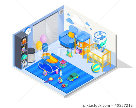 Baby Room Isometric Composition 40537212