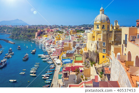 Beautiful colorful Procida island, Italy 40537453