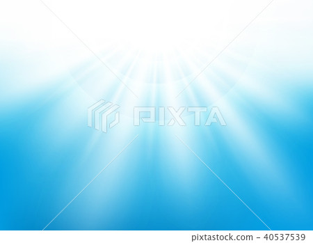 Center sunburst light effect on nice blue sky 40537539