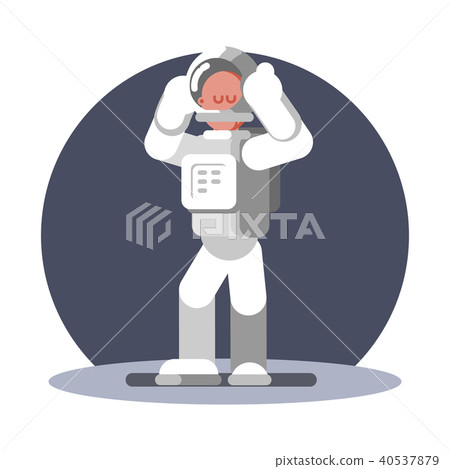 Man cosmonaut take the helmet off Man cosmonaut take the helmet off 40537879