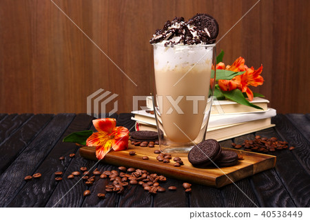 coffee cocktail decorated with coffee beans 40538449