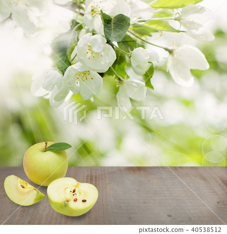 Organic Food Background with Apple Fruits Organic Food Background with Apple Fruits 40538512