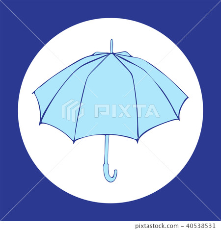Opened umbrella isolated on white background. Opened umbrella isolated on white background. 40538531