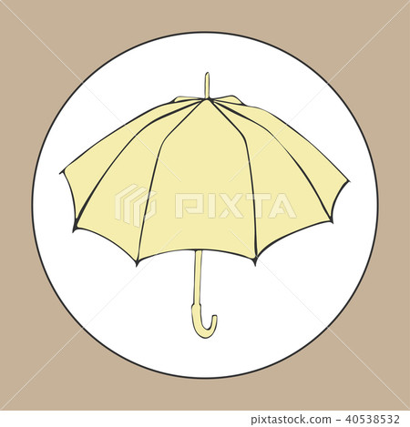 Opened umbrella isolated on white background.  40538532