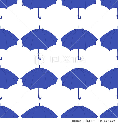 Seamless pattern with doodle umbrellas. For fabric 40538536