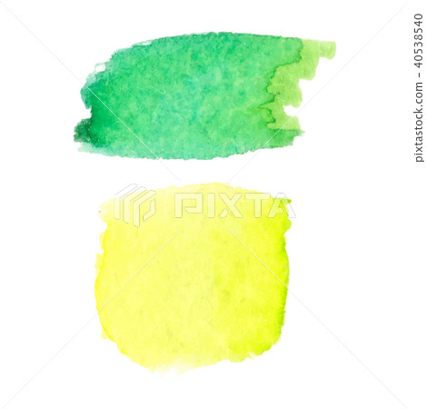 Set of abstract stains. Green and yellow colors. Set of abstract stains. Green and yellow colors. 40538540