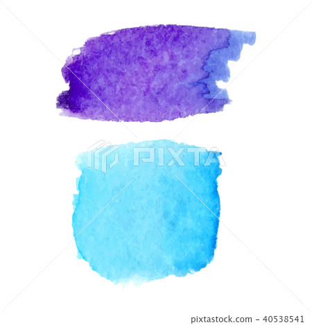 Set of abstract stains. Blue and purple colors.  40538541