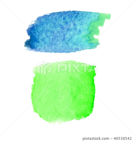 Set of abstract stains. Blue and green colors. Set of abstract stains. Blue and green colors. 40538542