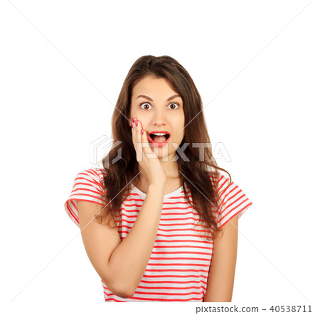 emotional girl isolated on white background emotional girl isolated on white background 40538711