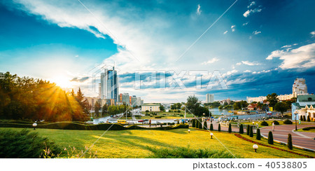 Cityscape View Of Modern Architecture Of Minsk, From District Nemiga 40538805