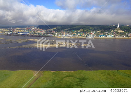 Siberian city of Khanty-Mansiysk, air view from the river Siberian city of Khanty-Mansiysk, air view from the river 40538971