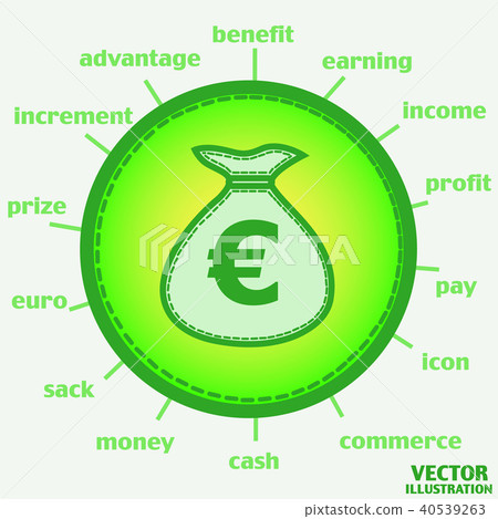 sack with euro icon vector stock illustration 40539263 pixta pixta