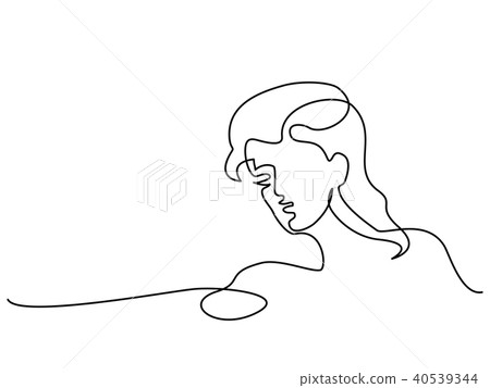 Abstract portrait of a woman logo Abstract portrait of a woman logo 40539344