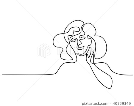 Abstract portrait of a woman logo Abstract portrait of a woman logo 40539349
