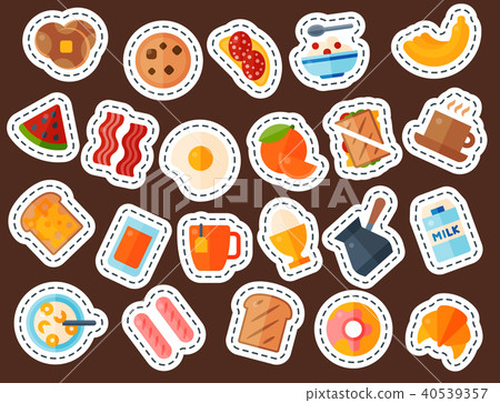 Breakfast healthy food meal icons drinks flat design bread egg lunch healthy meat menu restaurant Breakfast healthy food meal icons drinks flat design bread egg lunch healthy meat menu restaurant 40539357