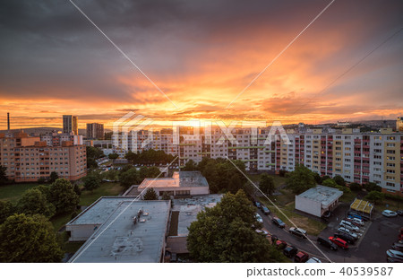 Sunset over Suburb 40539587