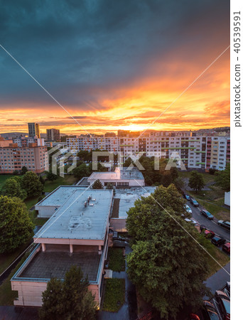 Sunset over Suburb 40539591