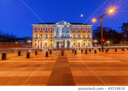 Annecy. City Hall at sunset. Annecy. City Hall at sunset. 40539638