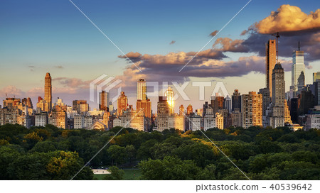 New York City Upper East Side skyline at sunset. New York City Upper East Side skyline at sunset. 40539642