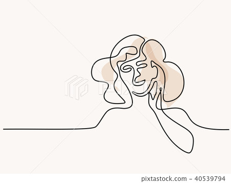 Abstract portrait of a woman logo 40539794
