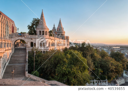 South Gate of Fisherman's Bastion in Budapest South Gate of Fisherman's Bastion in Budapest 40539855