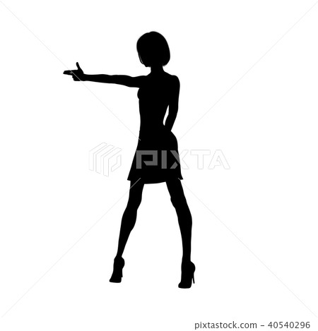 High heel women silhouette perming CG illustration material High heel women silhouette perming CG illustration material 40540296