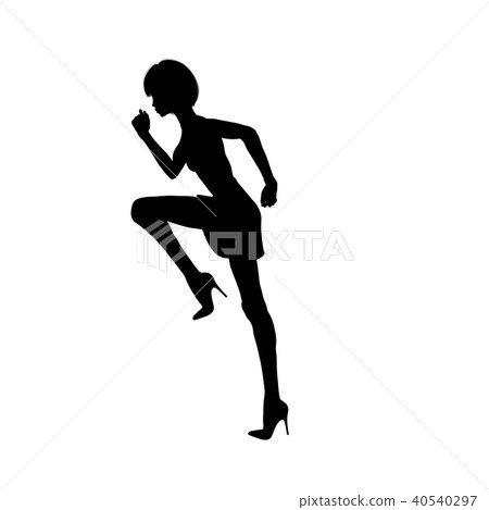 High heel women silhouette perming CG illustration material High heel women silhouette perming CG illustration material 40540297