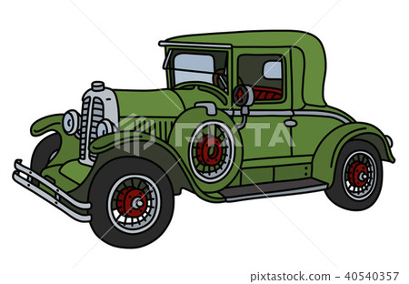 The vintage green car 40540357