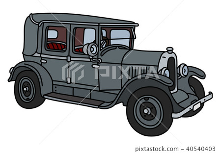 The vintage gray car 40540403