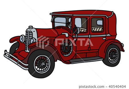 The vintage red car The vintage red car 40540404