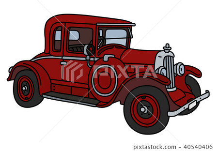 The vintage red car 40540406