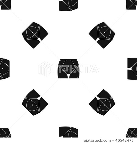 Slim woman body in panties pattern seamless black Slim woman body in panties pattern seamless black 40542475
