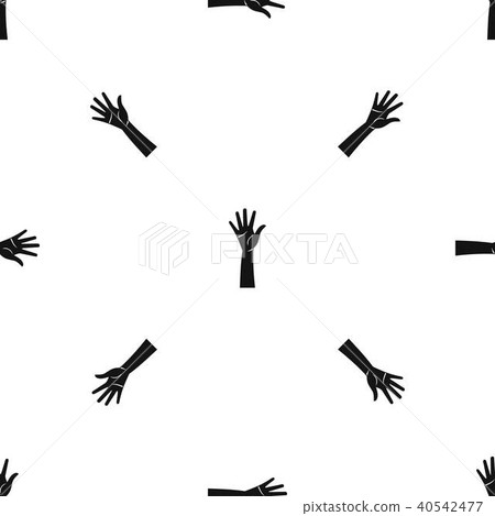 Hand pattern seamless black 40542477