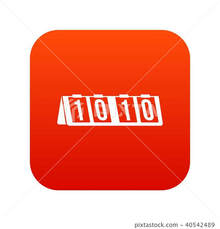 Tennis scoreboard icon digital red Tennis scoreboard icon digital red 40542489