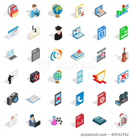 Bomb in computer icons set, isometric style 40542592