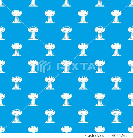 Mushroom cloud pattern seamless blue Mushroom cloud pattern seamless blue 40542691