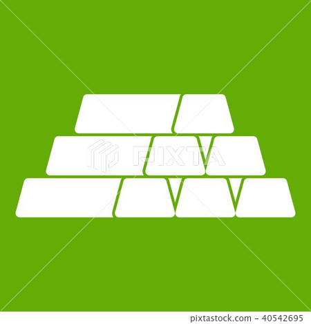 Gold bars icon green Gold bars icon green 40542695