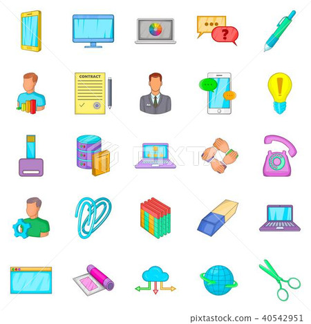 Placement icons set, cartoon style Placement icons set, cartoon style 40542951