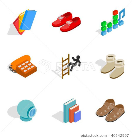 Presentation icons set, isometric style 40542997