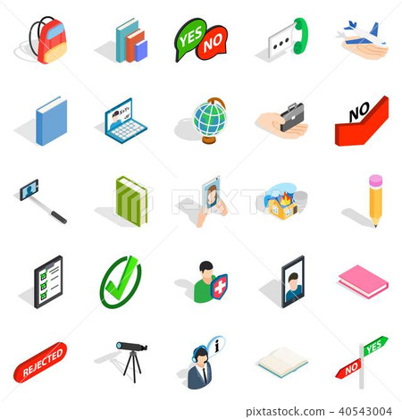Casual conversation icons set, isometric style Casual conversation icons set, isometric style 40543004