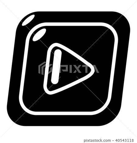 Video icon, simple black style 40543118
