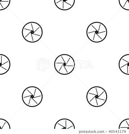 Round objective pattern seamless black Round objective pattern seamless black 40543179